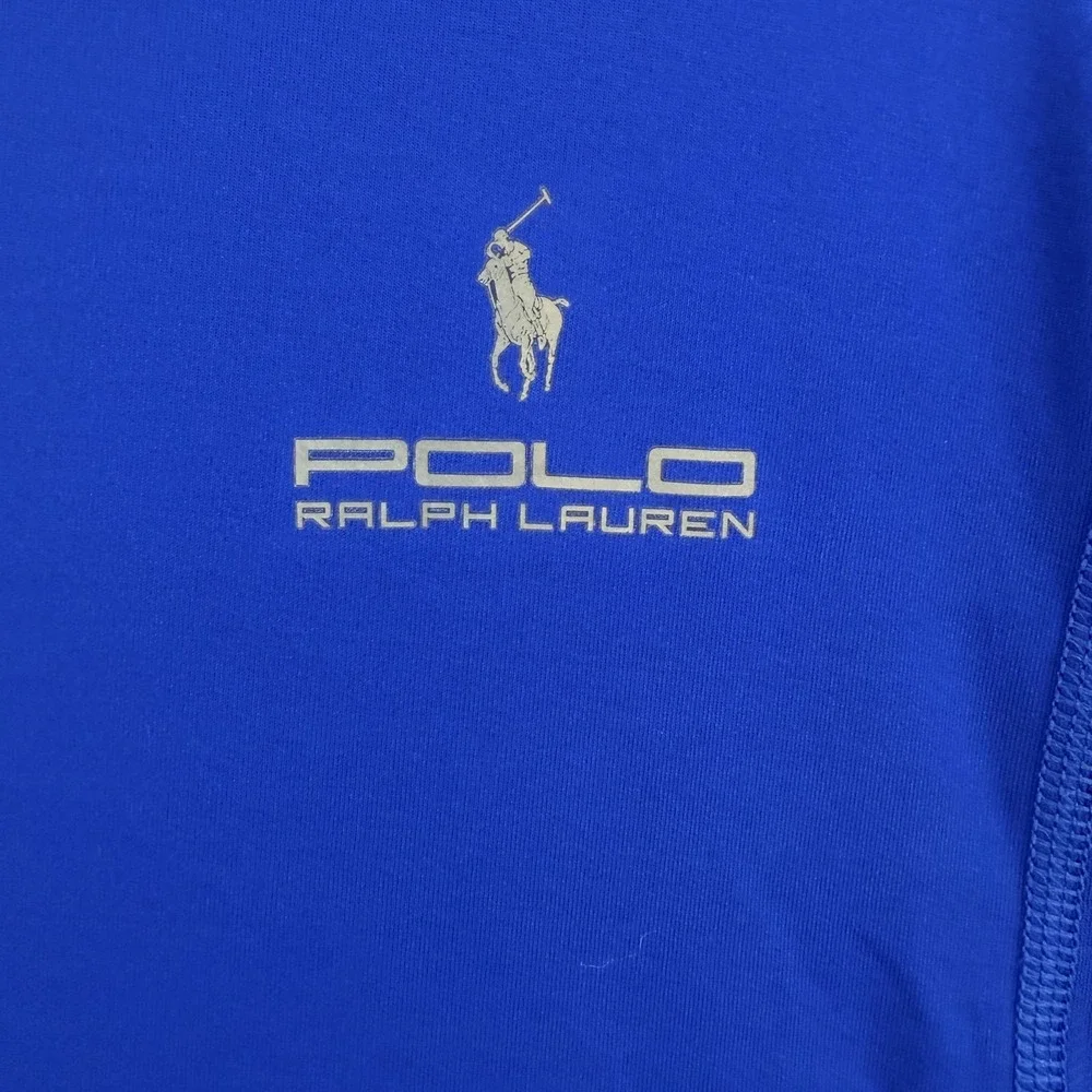 Polo Ralph Lauren Shirt Mens Medium Blue Short Sleeve Performance Athletic Top